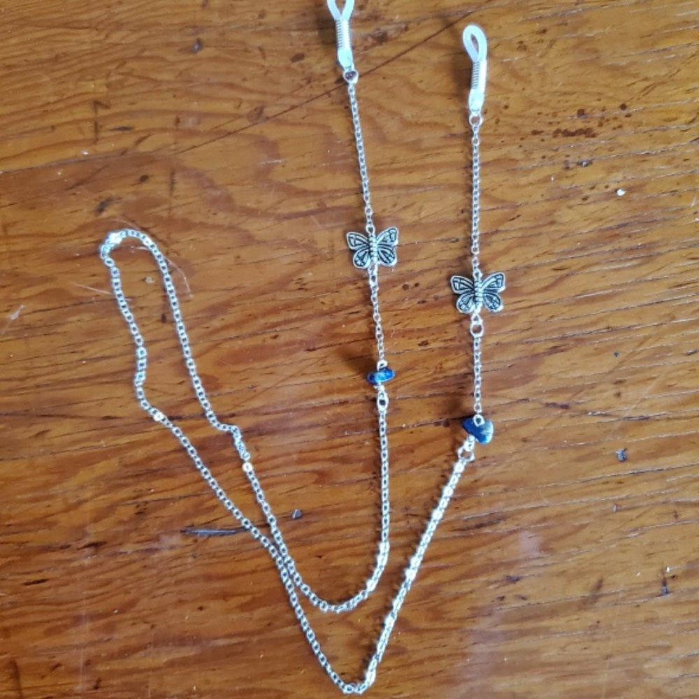 Butterfly eyeglass chain